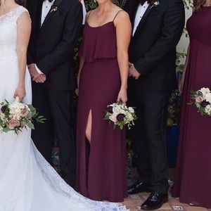 Kennedy Blue Ella Bordeaux Bridesmaid Dress